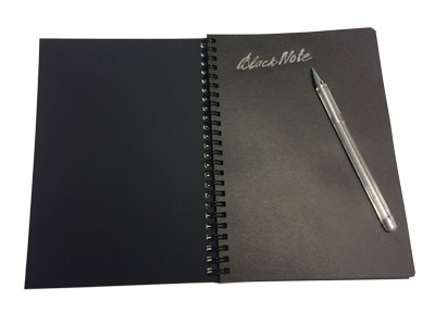 картинка Блокнот с черными страницами BlackNote White от магазина ПРОКАРД